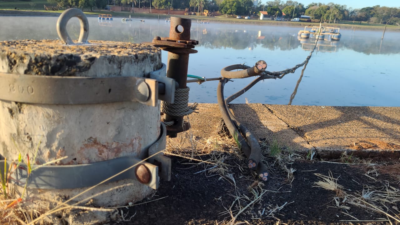 Foto 6 de 13 — Bando armado invade estação do Daae e leva 2 mil metros de fios